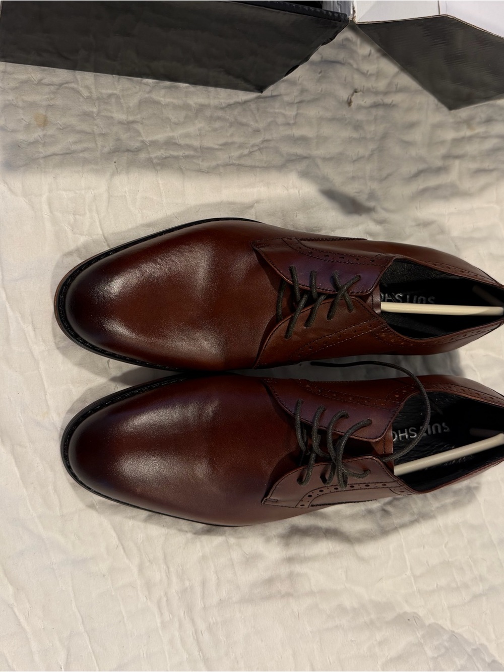 Men's Brown Leather Derby Dress Shoes